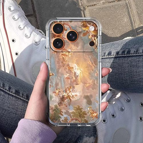 Case for iPhone 17 Pro Max with Renaissance Art Design,Cute Angel God Greek Mythology Painting,Clear Soft TPU Bumper Phone Cover,6.9"(Mythology,17PM) - color: Mythology, size: iPhone 17 Pro Max