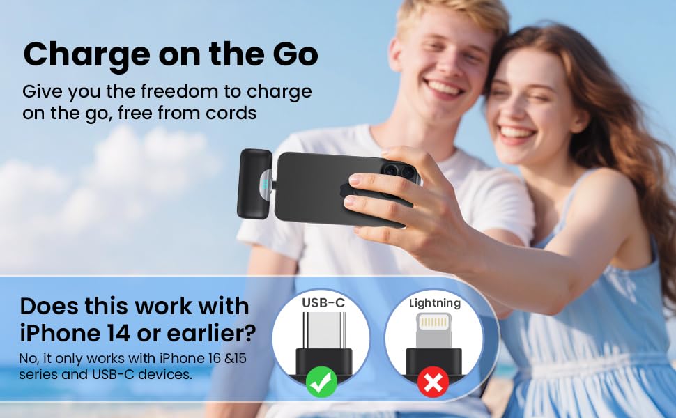Mini Portable Charger for iPhone 17/16/15 Series,Upgraded 5500mAh PD Fast Charging USB-C Power Bank,Travel Pocket Size Portable Phone Charger for iPhone17/17Pro/17Pro Max/Air/16/15,Samsung,Android etc