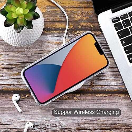 MZELQ Compatible with iPhone 14 Case Card Holder -Clear | Wallet Cover,Camera Protection + Screen Protector Soft Card Slot Phone Case - color: Clear, size: iPhone 14