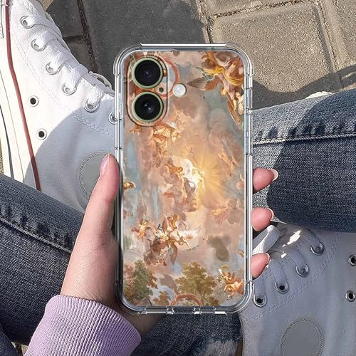 Case for iPhone 17 with Renaissance Art Design,Cute Angel God Greek Mythology Painting,Clear Soft TPU Bumper Phone Cover,6.3"(Mythology,17) - color: Mythology, size: iPhone 17