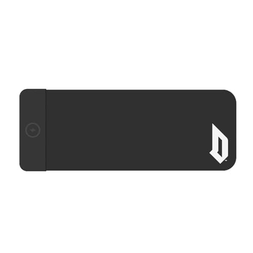 OTM Essentials Duquesne University Classic Wireless Charging Cloth Desk Mat, Durable Office Supplies, Non-Slip Base, Quick Charging Wireless Desk Pad, Black - size: Classic- Charging, style: Duquesne University