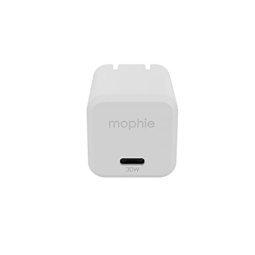 mophie Speedport 30W GaN USB-C Fast Wall Charger | Compact Foldable Prongs | 30 Watt - White - color: White, style: 30W