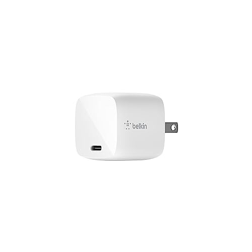 Belkin 30W GaN USB C Charger Block, Lightning Cable Included - style: 30W GaN + Lightning Cable
