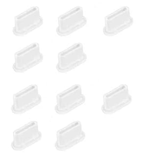 10PCS Clear Type-C Dust Plug Smart Phone Accessories, USB Charging Port Protector Silicone Cover