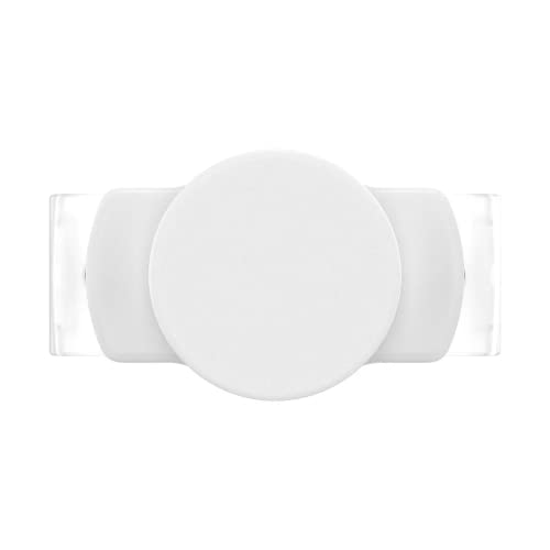 PopSockets Phone Grip Slide for Phones and Cases, Sliding Phone Grip with Expanding Kickstand - Stretch White - color: White
