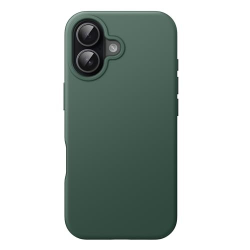 JETech Silicone Case for iPhone 16, Midnight Green | Silky Soft Touch, Shockproof Protection, Scratch Resistant, Microfiber Lining - color: Midnight Green, size: iPhone 16