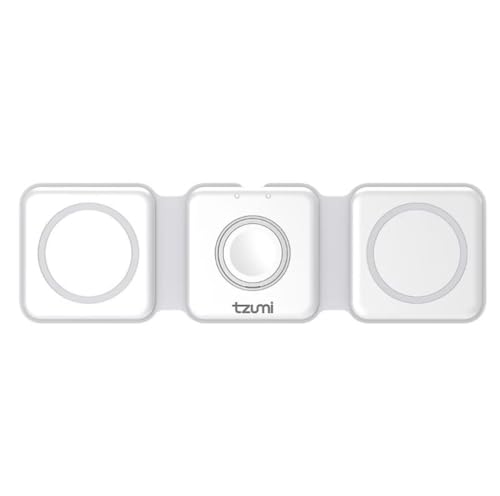 Tzumi 3-in-1 Wireless Charge Station, Universal Device Docking Hub, for Phone, Earphones, Watch - Fast Charging Capability - ChargePad
