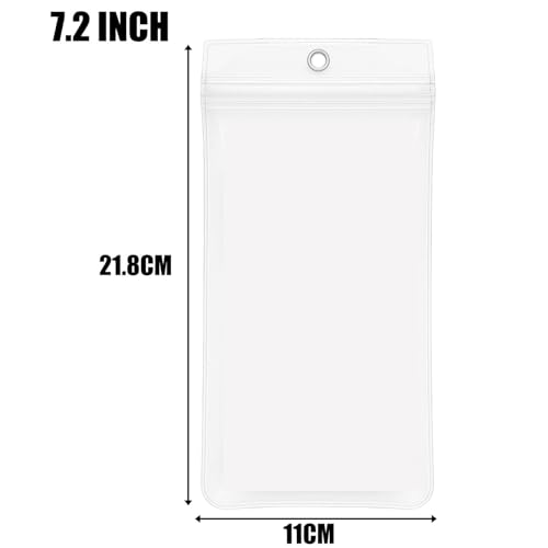 7Pcs Universal Transparent Mobile Phone Waterproof Bag Touch Screen Outdoor Riding Rainproof Mobile Phone Protection Case (7.2 Inch, 21.8x11cm) - color: 7.2 Inch