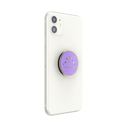 PopSockets Phone Grip with Expanding Kickstand, Adhesive Grip, Enamel - Zodiac Aquarius - color: Aquarius