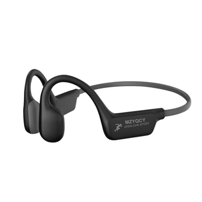 Bone Conduction Headphones, Open Ear Bluetooth 5.4 Headset with Mic - color: Black