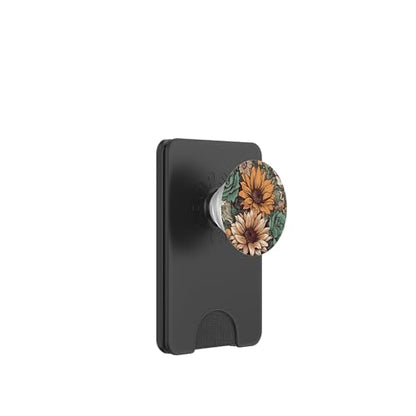 Western Boho Leopard Sunflowers Cactus Rodeo Cowgirl Girl PopSockets PopWallet for MagSafe - style: Magnetic PopWallet