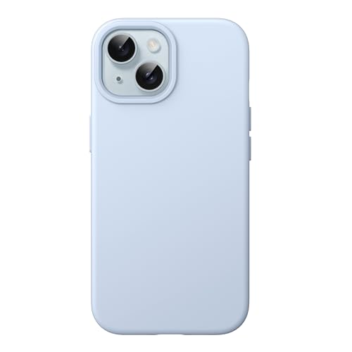 JETech Silicone Case for iPhone 15, Sky Blue | Silky Soft Touch, Shockproof Protection, Scratch Resistant, Microfiber Lining - color: Sky Blue, size: iPhone 15