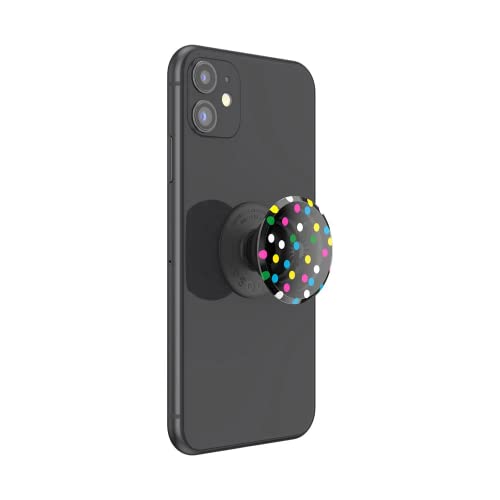 PopSockets Translucent Phone Grip with Expanding Kickstand, PopSockets for Phone, Translucent PopGrip - Black Disco - color: Black Disco