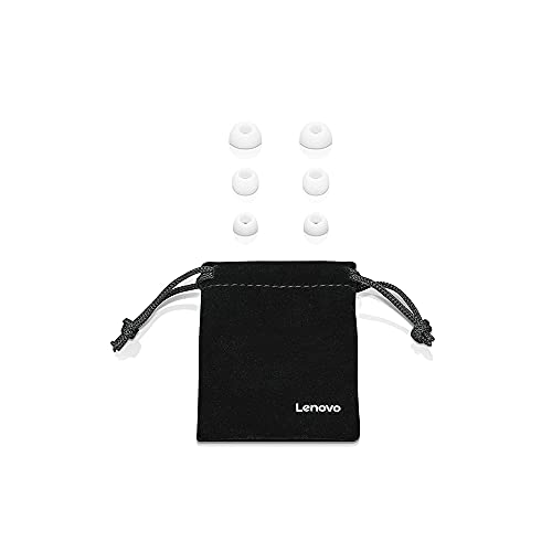 Lenovo 100 in-Ear Headphone, Wired, Microphone, Noise Isolating, 3 Ear Cup Sizes, Windows, Mac, Android, GXD0S50938, White - color: White, style: AUX
