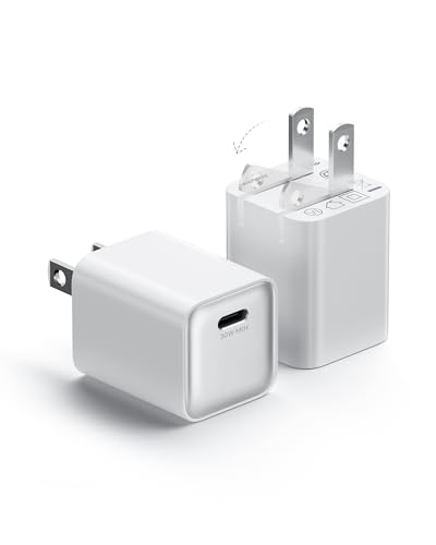 wegear 30W GaN USB C Wall Charger, Compact Charger Block with PD3.0 - color: White, size: 2 Pack