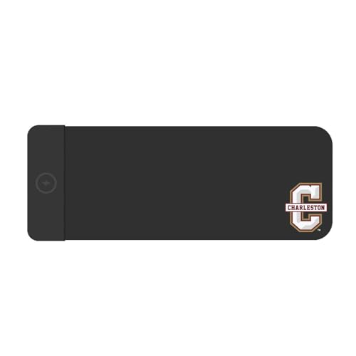 OTM Essentials College of Charleston Classic Wireless Charging Cloth Desk Mat, Durable Office Supplies, Non-Slip Base, Quick Charging Wireless Desk Pad, Black - size: Classic- Charging, style: College of Charleston