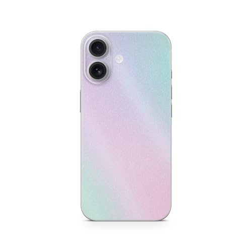 Glossy Glitter Phone Skin Compatible with Apple iPhone 17 - Cotton Candy - Premium 3M Vinyl Protective Wrap Decal Cover - Easy to Apply | Crafted in The USA by MightySkins - color: Cotton Candy, size: iPhone 17 (Back Wrap), style: Glossy Glitter Finish