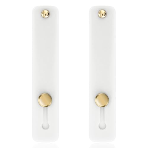 WLLHYF 2Pcs Phone Loop Holder, Silicone Phone Grip Strap Stand Universal Portable Finger Kickstand for Most Smartphones (2pcs-White) - color: White