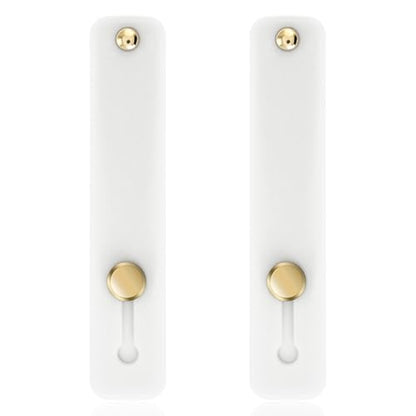 WLLHYF 2Pcs Phone Loop Holder, Silicone Phone Grip Strap Stand Universal Portable Finger Kickstand for Most Smartphones (2pcs-White) - color: White
