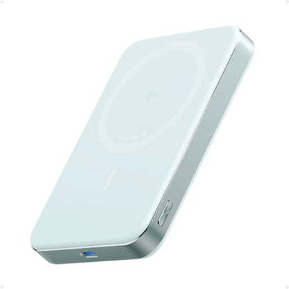 Anker MagGo Power Bank, 10,000mAh Qi2-Certified 15W Portable Charger | Slim and Fast MagSafe-Compatible Battery Pack, Ergonomic Design, for iPhone 16 / 15 / 14 / 13 Series and More - color: Green