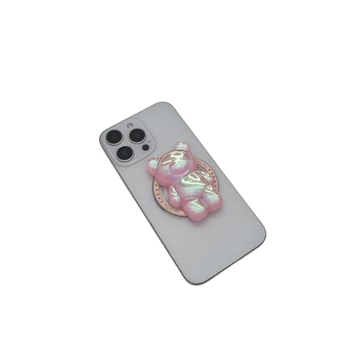 Magnetic 3D Bear Phone Grip Stand, MagSafe Compatible — Candy Pink - color: Candy Pink