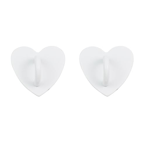 Phone Charm Hook Adhesive Phone Finger Grip Hook, Heart Shaped - color: Matte White