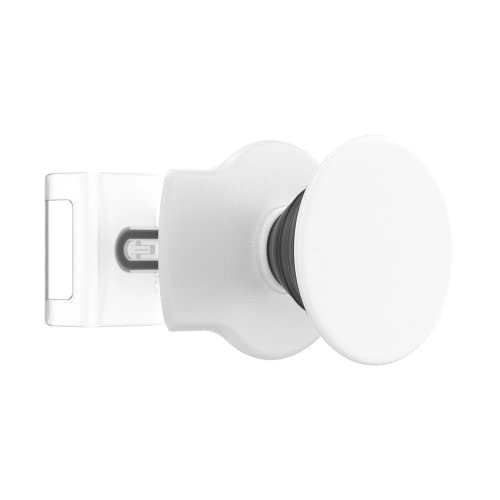 PopSockets Phone Grip Slide for Phones and Cases, Sliding Phone Grip with Expanding Kickstand - Stretch White - color: White