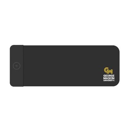 OTM Essentials George Mason University Classic Wireless Charging Cloth Desk Mat, Durable Office Supplies, Non-Slip Base, Quick Charging Wireless Desk Pad, Black - size: Classic- Charging, style: George Mason University