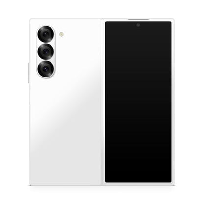 Phone Skin Compatible with Samsung Galaxy Z Fold 6 - Solid White - Premium 3M Vinyl Protective Wrap Decal Cover - Easy to Apply | Crafted in The USA by MightySkins - color: Solid White, style: Matte Finish