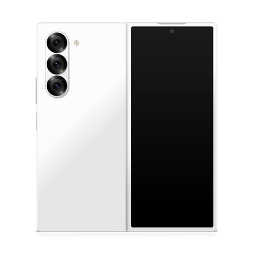 Phone Skin Compatible with Samsung Galaxy Z Fold 6 - Solid White - Premium 3M Vinyl Protective Wrap Decal Cover - Easy to Apply | Crafted in The USA by MightySkins - color: Solid White, style: Matte Finish