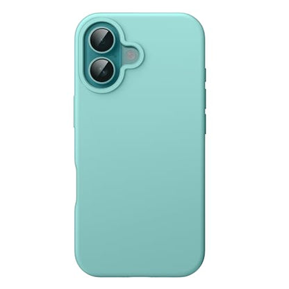 JETech Silicone Case for iPhone 16, Teal | Silky Soft Touch, Shockproof Protection, Scratch Resistant, Microfiber Lining - color: Teal, size: iPhone 16