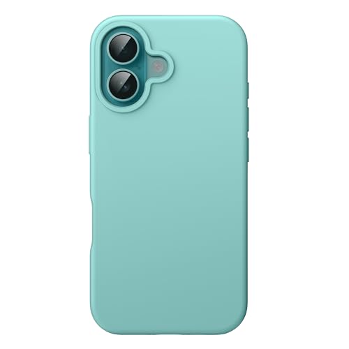 JETech Silicone Case for iPhone 16, Teal | Silky Soft Touch, Shockproof Protection, Scratch Resistant, Microfiber Lining - color: Teal, size: iPhone 16