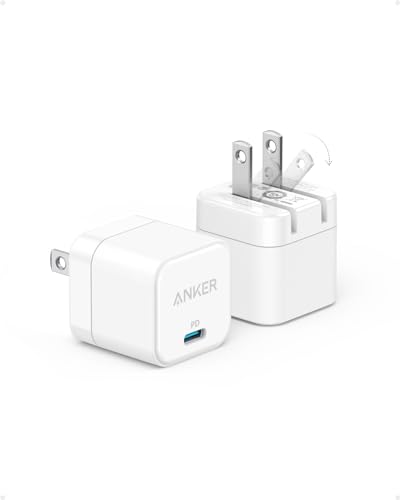 Anker USB C Charger with Foldable Plug, 20W USB C Charger Block for iPhone 17/16 / 15 and More Series, Galaxy, Pixel, iPad (3 Pack, Cable Not Included)