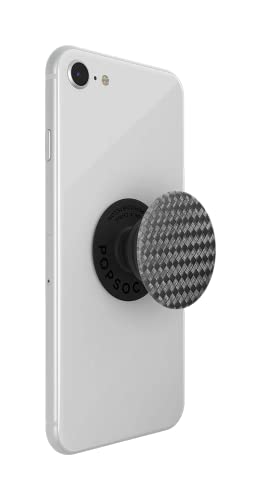 PopSockets Adhesive Phone Grip, Holder, Phone Stand, Black - Carbonite Weave - color: Carbonite Weave, style: Adhesive