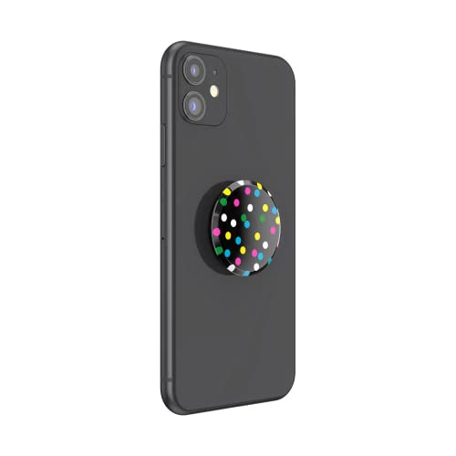 PopSockets Translucent Phone Grip with Expanding Kickstand, PopSockets for Phone, Translucent PopGrip - Black Disco - color: Black Disco