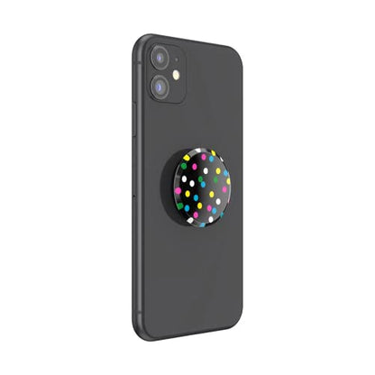 PopSockets Translucent Phone Grip with Expanding Kickstand, PopSockets for Phone, Translucent PopGrip - Black Disco - color: Black Disco
