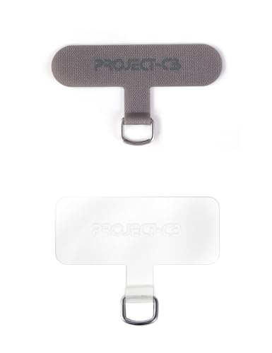 Phone Tether Tab 2 Pack,Universal Phone Lanyard Patch Without Adhesive,Phone Strap Replacement Part for Cell Phone (Gray&Clear) - color: Gray&clear