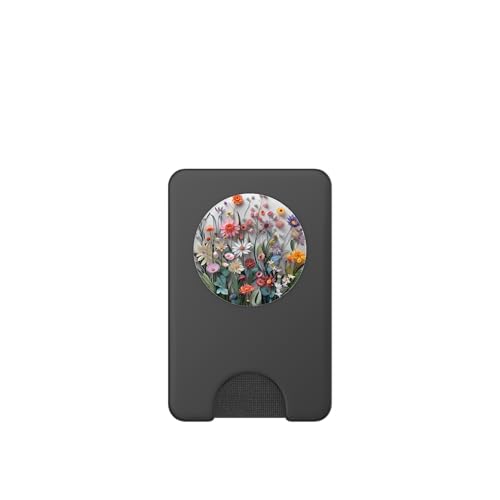 Mixed Flower Bouquet Floral Pattern PopSockets PopWallet for MagSafe - style: Magnetic PopWallet