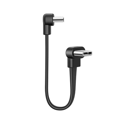 Short USB C Cable, 4 inch Flat Dual USB C Right Angle Cord, Fast Charging - style: 1pc