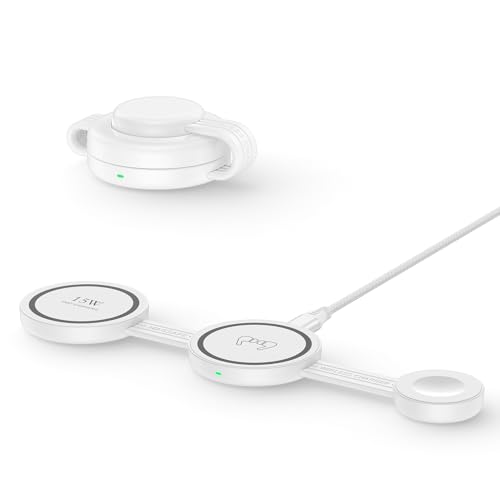 Samsung 3 in 1 Wireless Charger Station, Foldable Fast Charging Pad Galaxy - color: Wireless Charger White