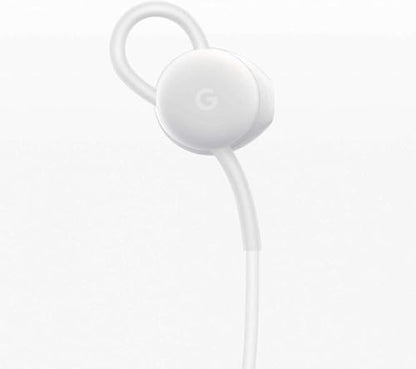 Google Earbuds Wired Headset USB-C, Comfortable Fit, Inline Controls, Compatible with Type-C Phones - White (Retail)