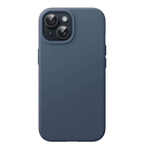 JETech Silicone Case for iPhone 15, Storm Blue | Silky Soft Touch, Shockproof Protection, Scratch Resistant, Microfiber Lining - color: Storm Blue, size: iPhone 15