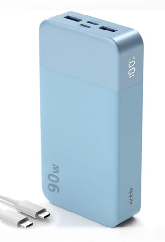 NOBIS 90W Portable Charger 20000mAh Laptop Power Bank Fast Charging - color: Blue