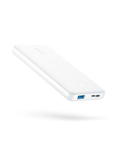 Anker Power Bank, 10,000mAh Portable Charger, PowerIQ USB-C Battery Pack - color: White