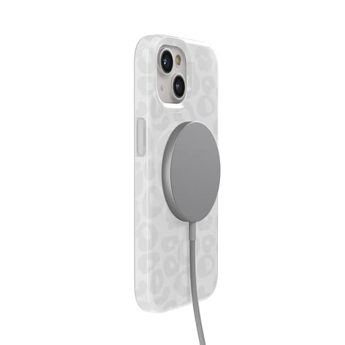 Casely iPhone 15 Plus Case | Into the Wild | White Snow Leopard | Compatible with MagSafe | Classic Ultra Slim Design - color: Into the Wild | White Snow Leopard