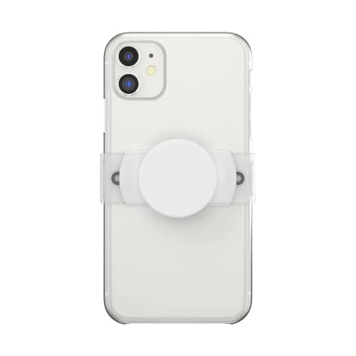 PopSockets Phone Grip Slide for Phones and Cases, Sliding Phone Grip with Expanding Kickstand - Stretch White - color: White