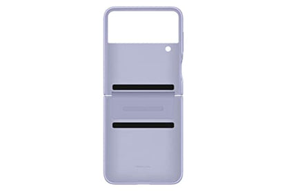 SAMSUNG Galaxy Z Flip4 Flap Leather Cover, Protective, Premium Luxury Phone Case with Slim Style Design, US Version, Serene Purple - color: Serenity Purple, style: Leather