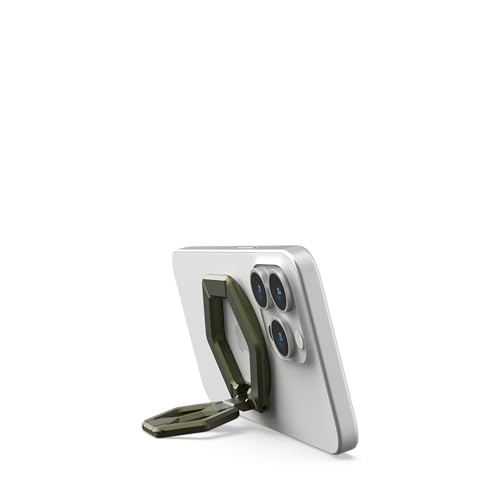 URBAN ARMOR GEAR UAG Magnetic Phone Ring Stand Compatible with MagSafe Magnet, Removable Metal Finger Ring Grip & 360 Rotation Adjustable Kickstand for iPhone 17, Galaxy S26, Olive Drab