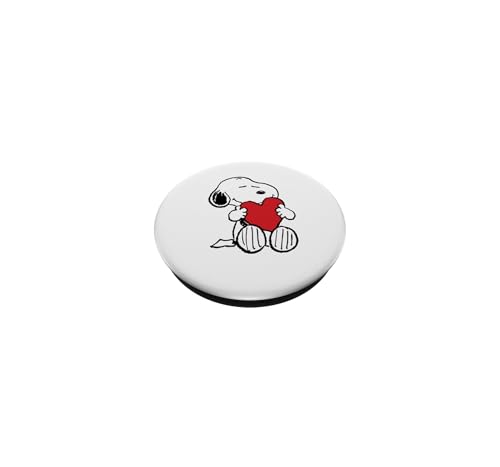 Snoopy Hugging Heart Love Design PopSockets Adhesive PopGrip - style: Adhesive PopGrip