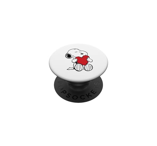 Snoopy Hugging Heart Love Design PopSockets Adhesive PopGrip - style: Adhesive PopGrip